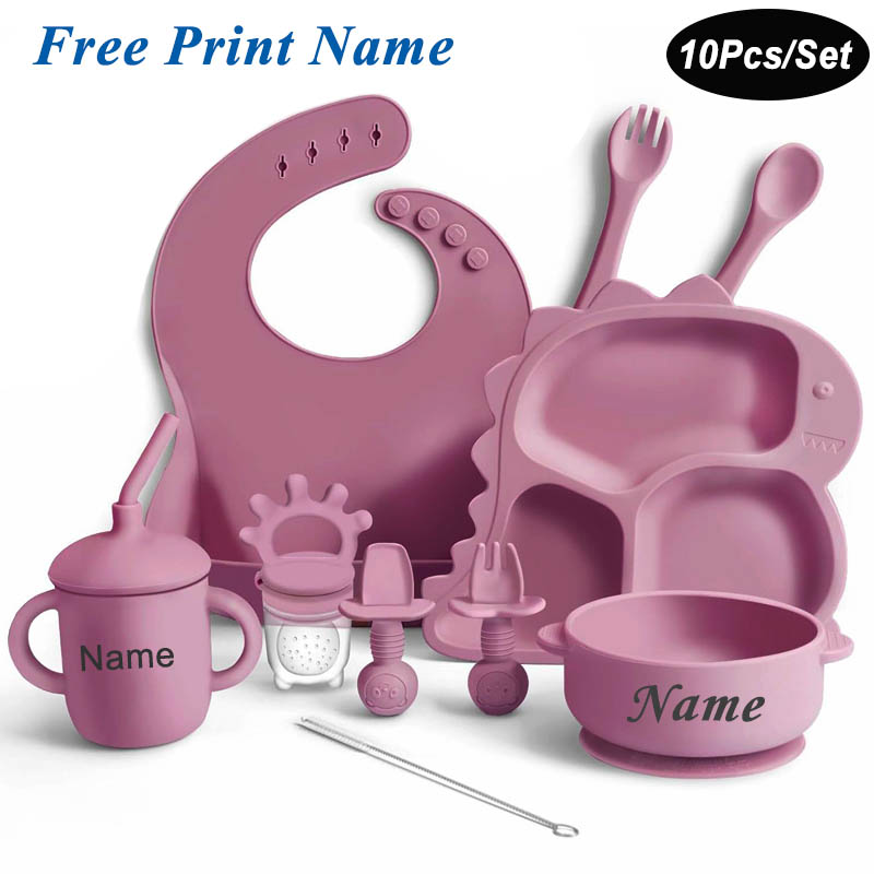 Baby Led Weaning Set - Vajilla de silicona para bebé, platos
