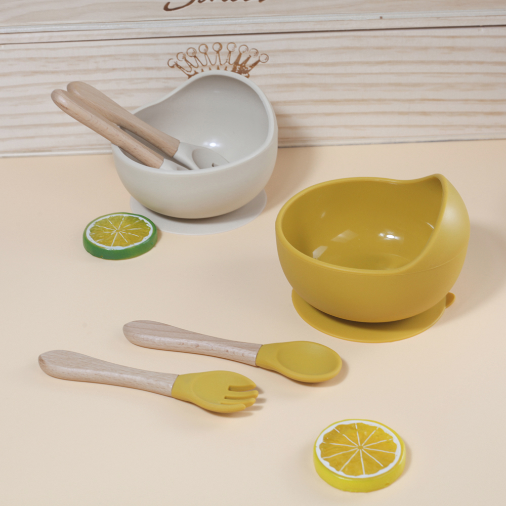 Baby Led Weaning Set - Juego de alimentación de silicona, cuenco,