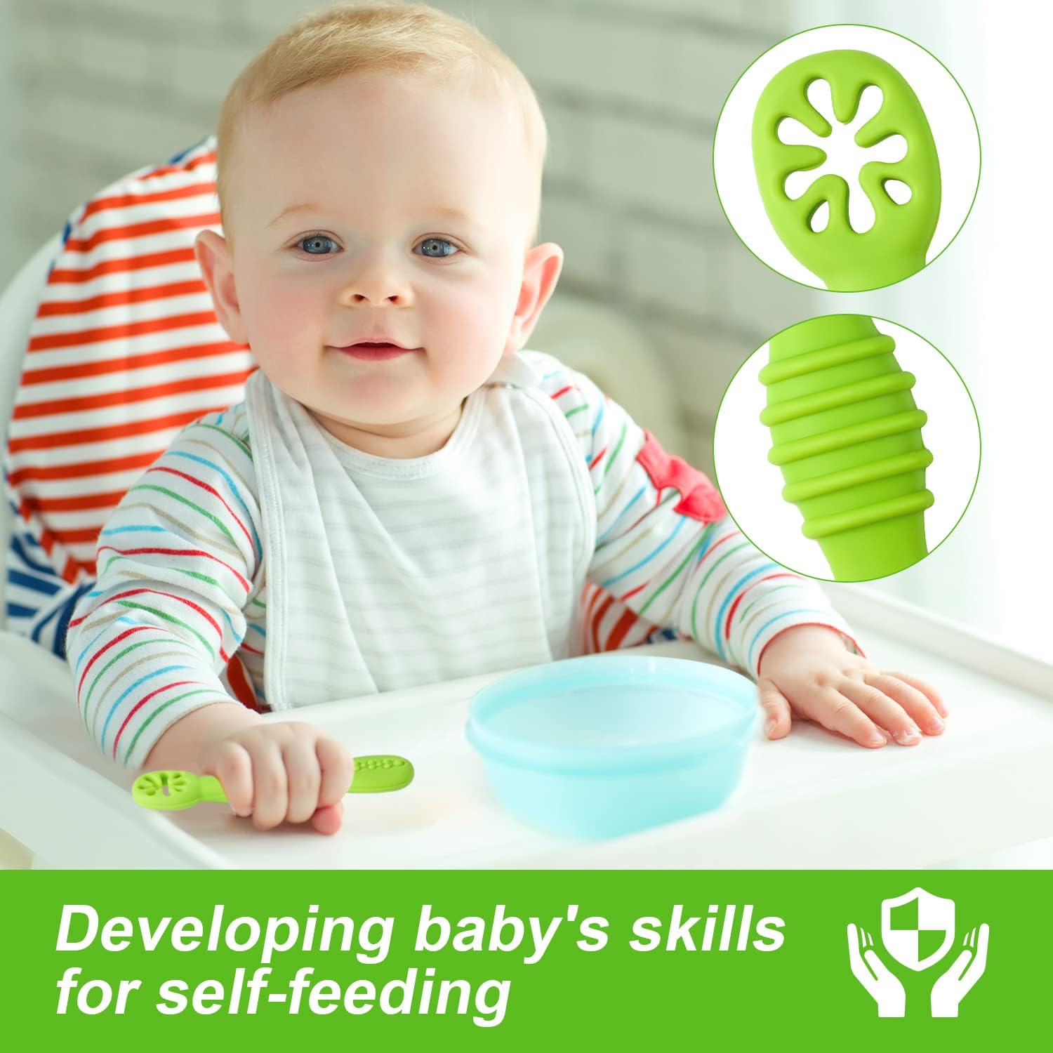 2 unids/set de cucharas de sil - Baby Led Weaning Set reseña y precio