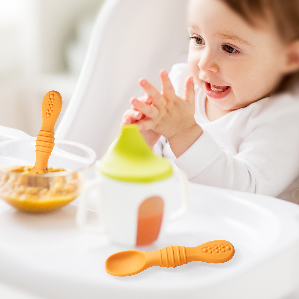 2 unids/set de cucharas de sil - Baby Led Weaning Set reseña y precio