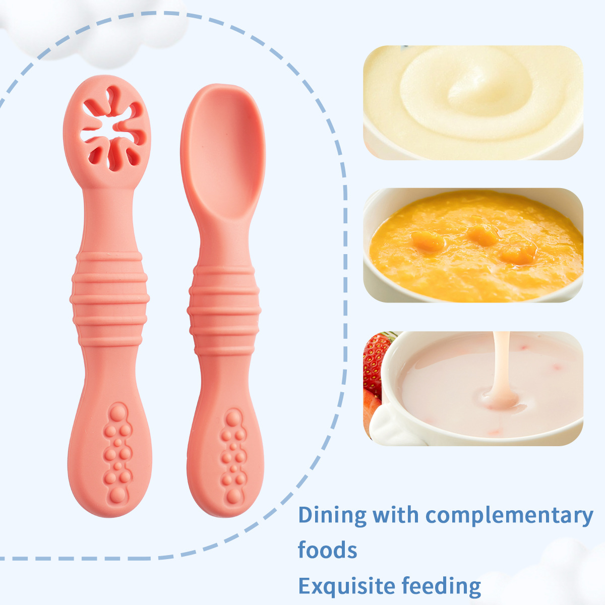 2 unids/set de cucharas de sil - Baby Led Weaning Set reseña y precio