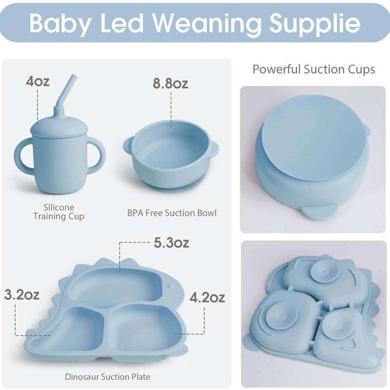 Vajilla de silicona para bebé, - Baby Led Weaning Set reseña y precio